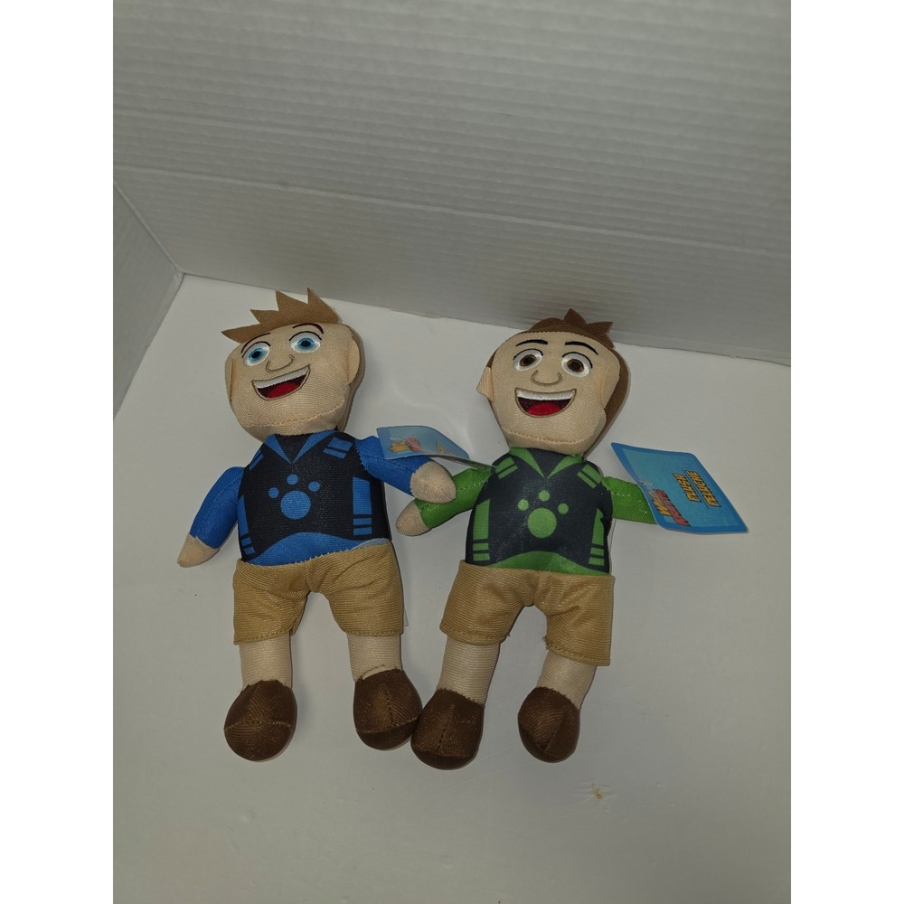 Wild Kratts plush dolls featuring characters Chris and Martin Kratt Zooboomafoo